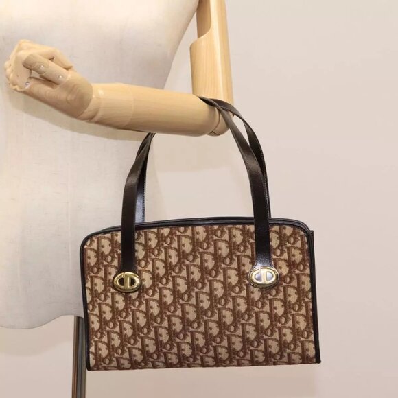 Dior Handbags - Christian Dior Trotter Canvas Hand Bag Brown Auth